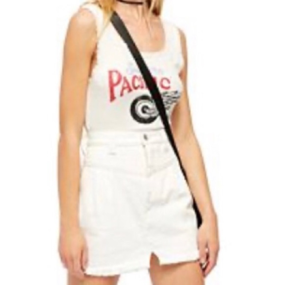 Free People Sidecar Mini Cotton Denim Skirt